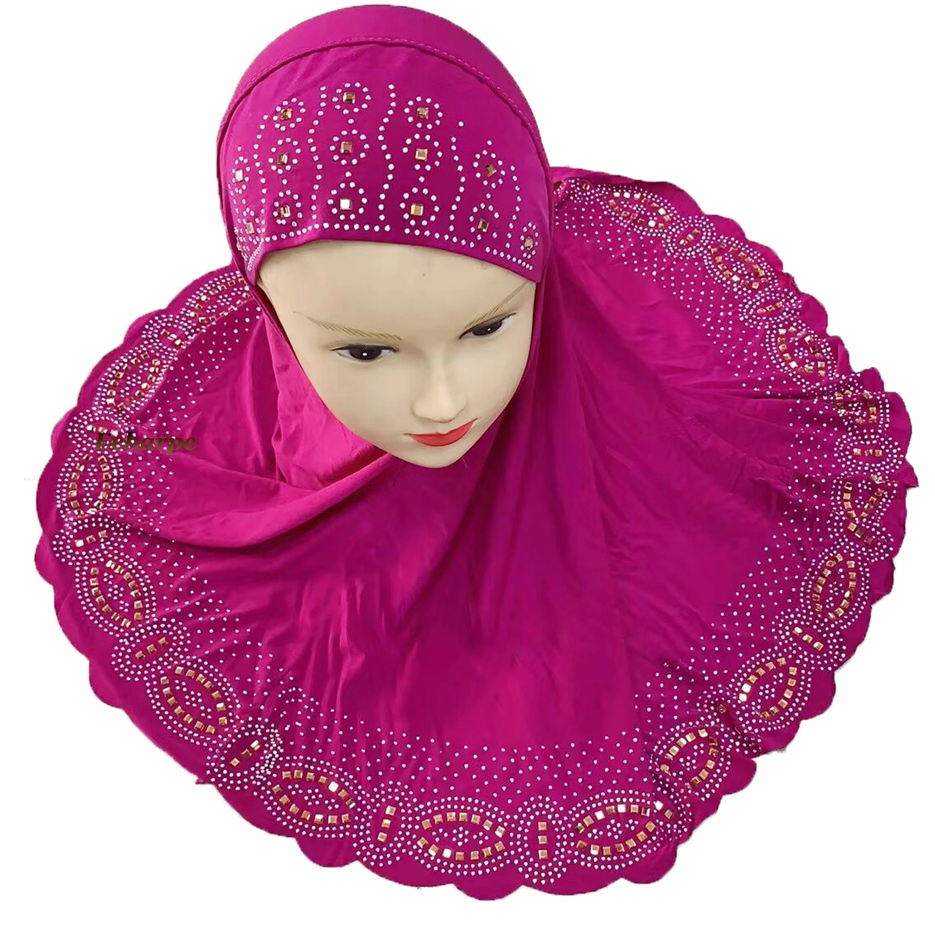 Gorros musulmanes para niños y niñas, Hijab sólido, bufanda Islámica para la cabeza, turbante islámico de cobertura completa, 12 piezas, venta al por mayor