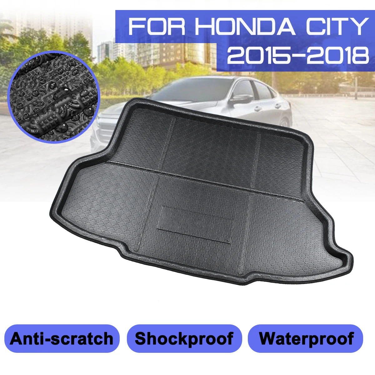 Автомобильный коврик для багажника Honda CITY 2015 2016 2017 2018 водонепроницаемые