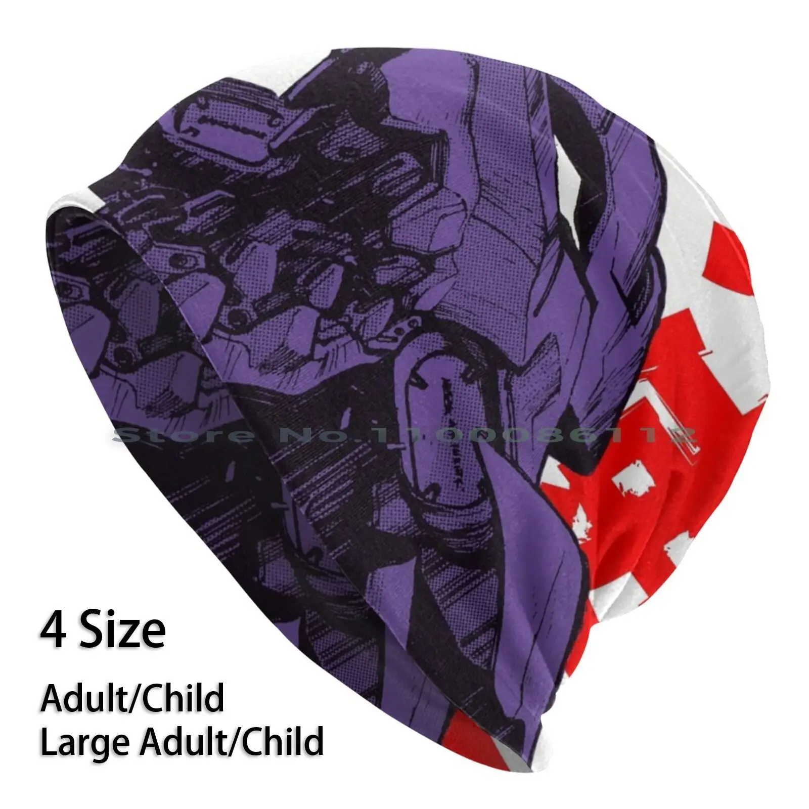 

Robot Kanji Beanies Knit Hat Eva01 Wick Anime90 Sleeve Kanji Japan Purple Nerd Berserk Sky Adam Unit Shinji Gainax Toonami