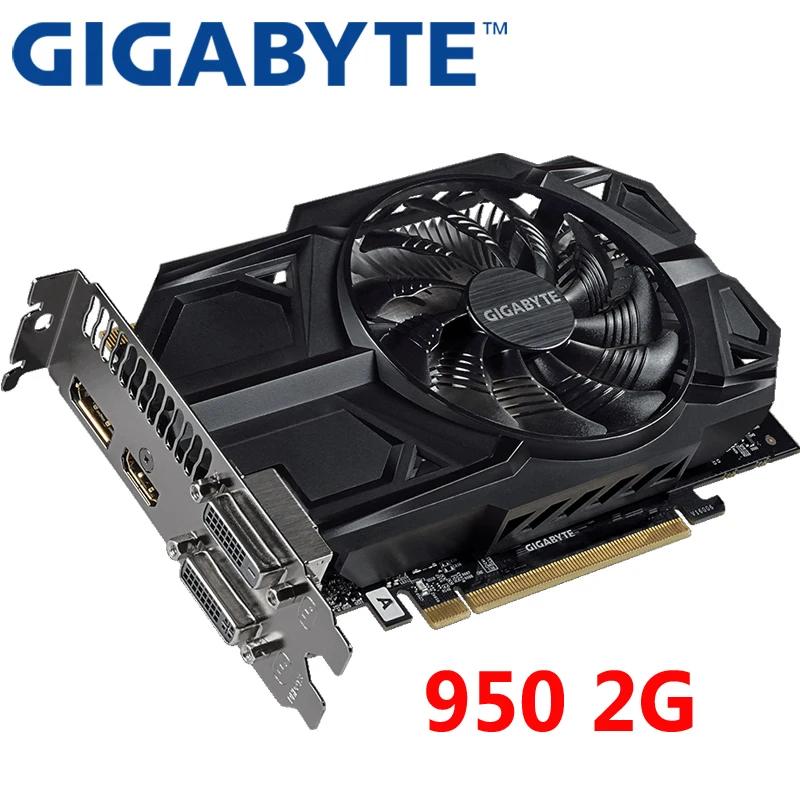 Видеокарта GIGABYTE GTX 950 2 Гб 750 бит GDDR5 графические карты для nVIDIA VGA Geforce GTX950 HDMI 1050TI Ti