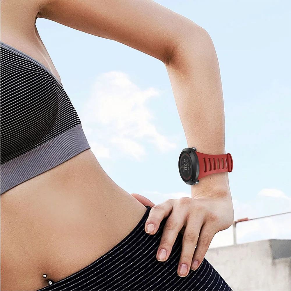 Резиновый силиконовый ремешок для SUUNTO Ambit 1 2 3 2R 2S Ambit 3S 3R 3P Ремешки для наручных часов 24 мм спортивные часы ремешок черная Пряжка браслет