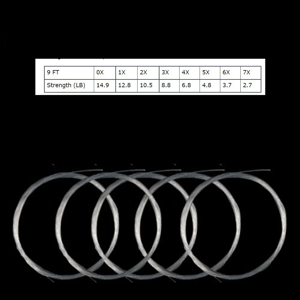 

Коническая леска для ловли нахлыстом, 5 шт., 9 футов, с петлей, 0X/1X/2X/3X/4X/5X/6X/7X