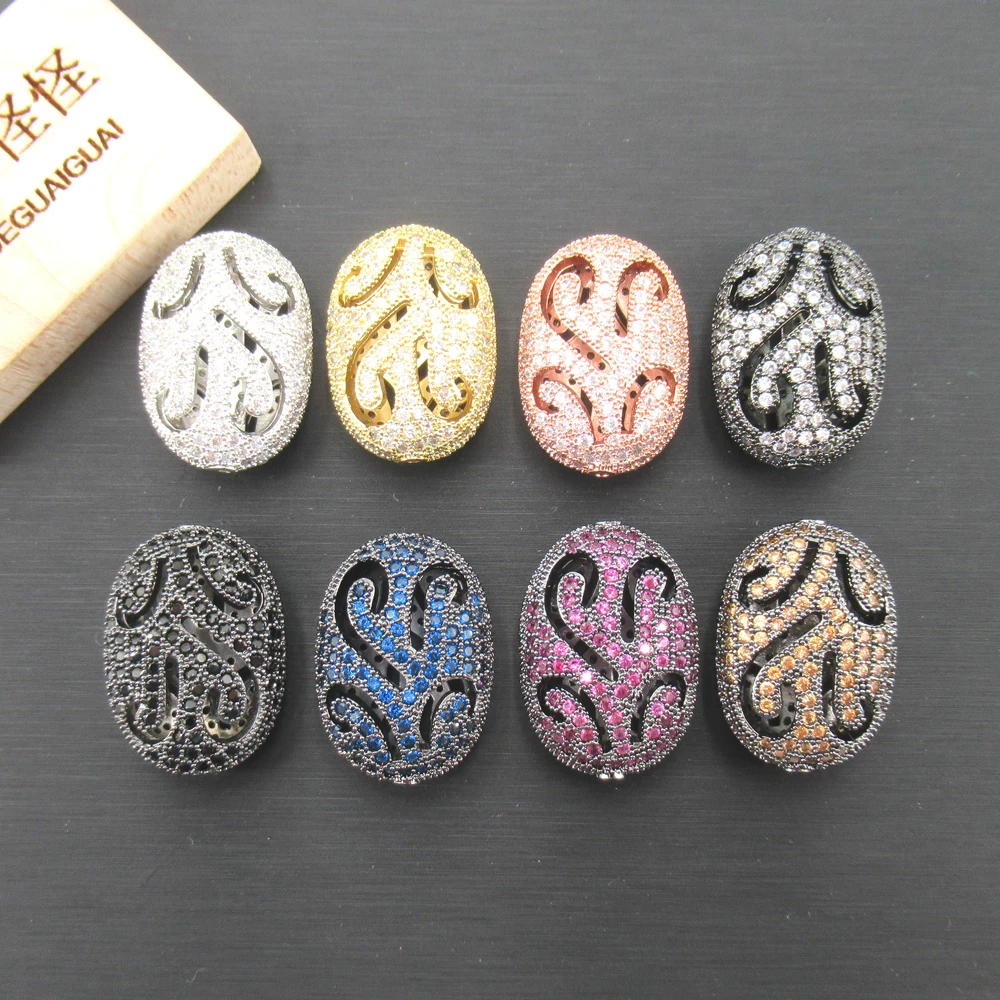 APDGG 19x26 мм овальные золото со всавкой из цирконов квадратной формы CZ с креплением