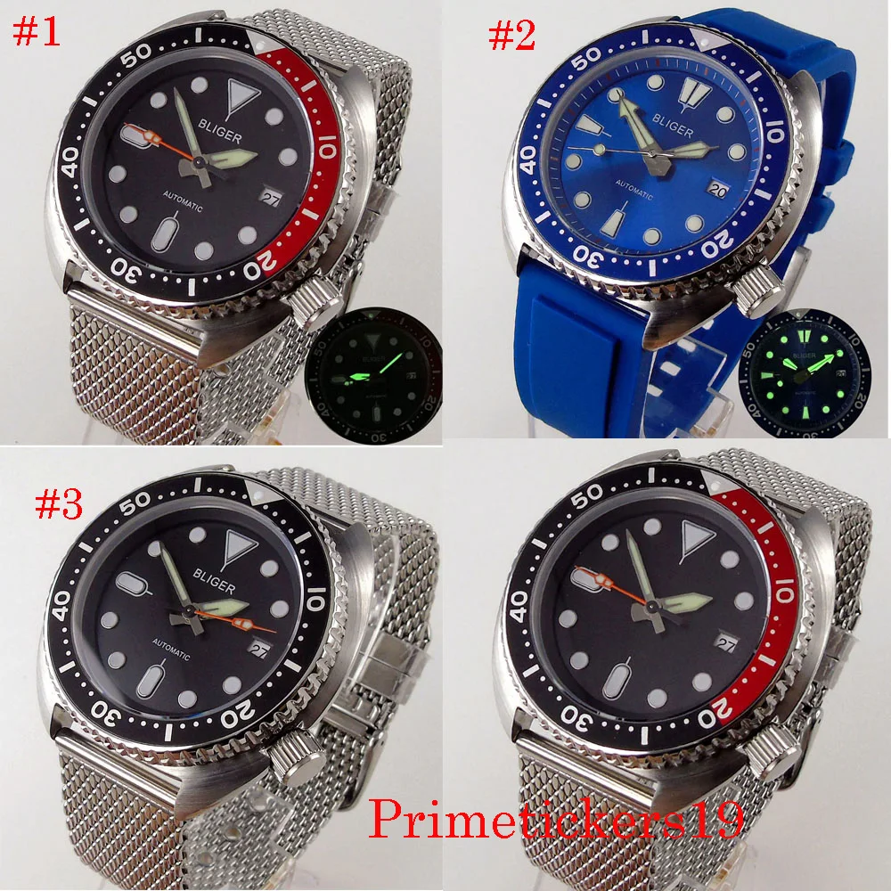 

24 Драгоценности NH35A Bliger просто автоматические мужские часы с сапфировым стеклом