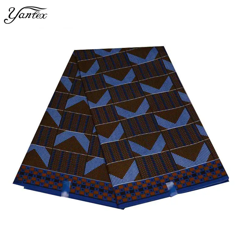 18050055 YANTEXTILE новая Анкара ткань Африканский настоящий воск принт Tissu Africain 6 ярдов настоящий воск Африканский батик ткань для свадебного платья - Цвет: 18050055