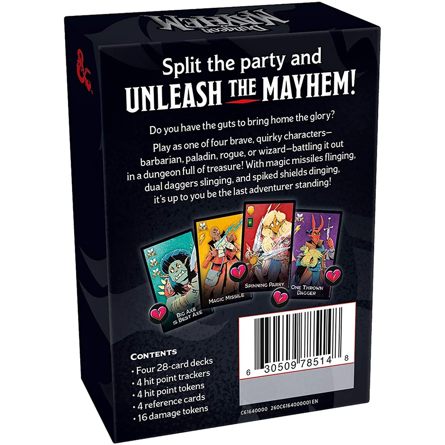 Новинка карточная игра Dungeones Mayhem Dungeonsing с драконами 120 карточных игрушек битва за