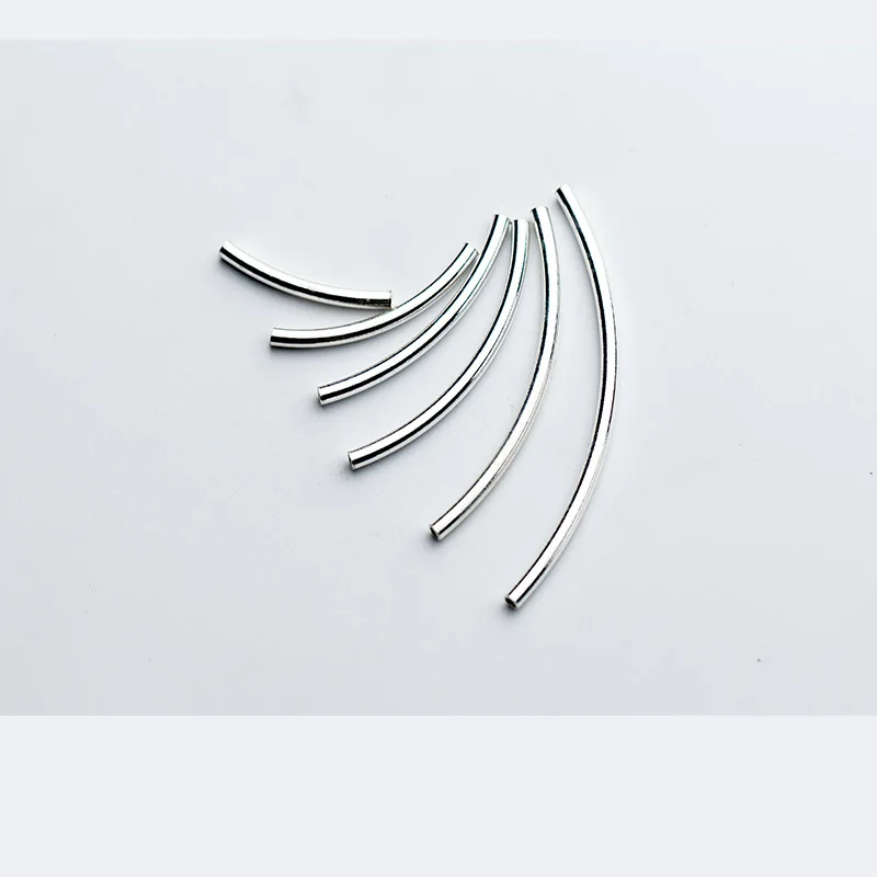 4 шт. изогнутые бусины из серебра 925 пробы | Украшения и аксессуары