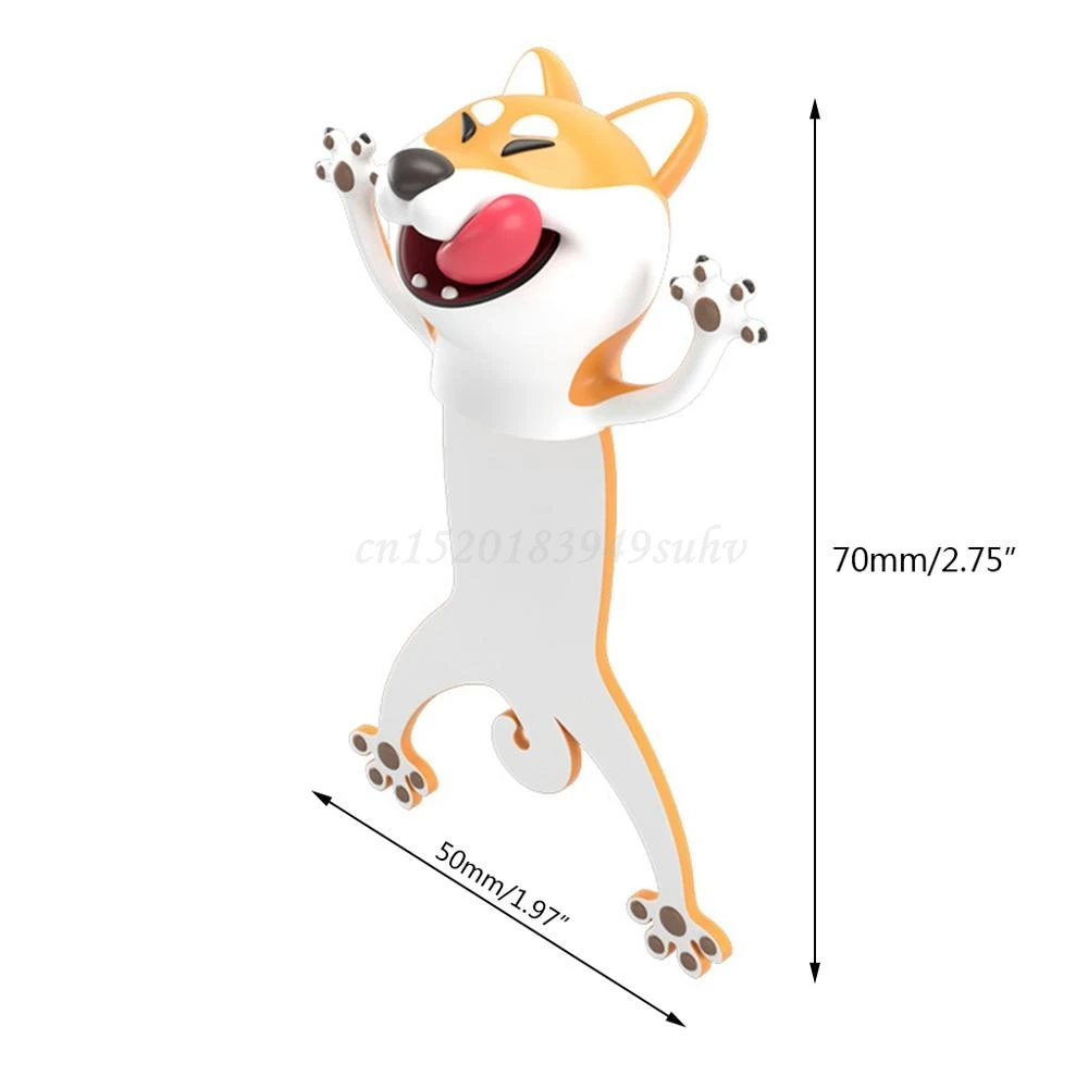 

Fashion 3D Stereo Cartoon Lovely Animal Bookmark Cute Cat Rabbit Funny Student Kids Gift