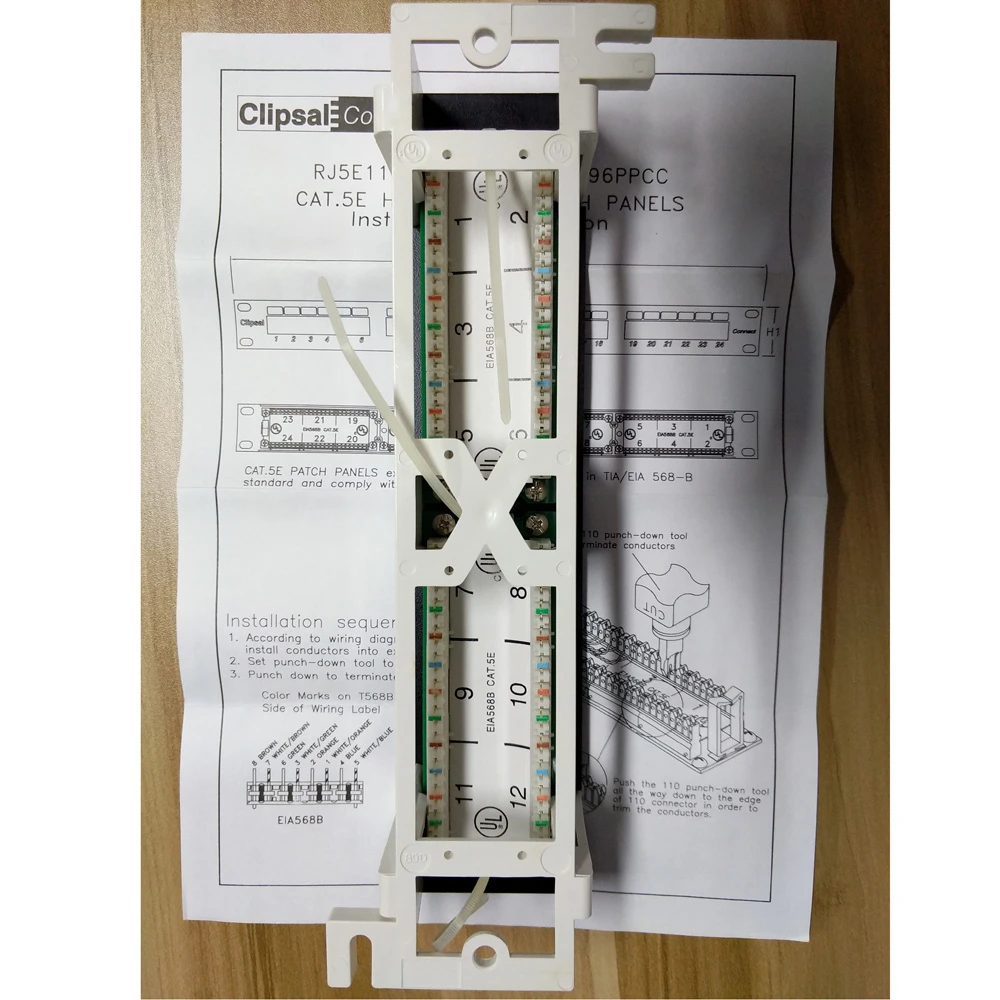 Бренд 10in 1U UTP 12 портовая CAT5e коммутационная панель настенная стойка Монтажная