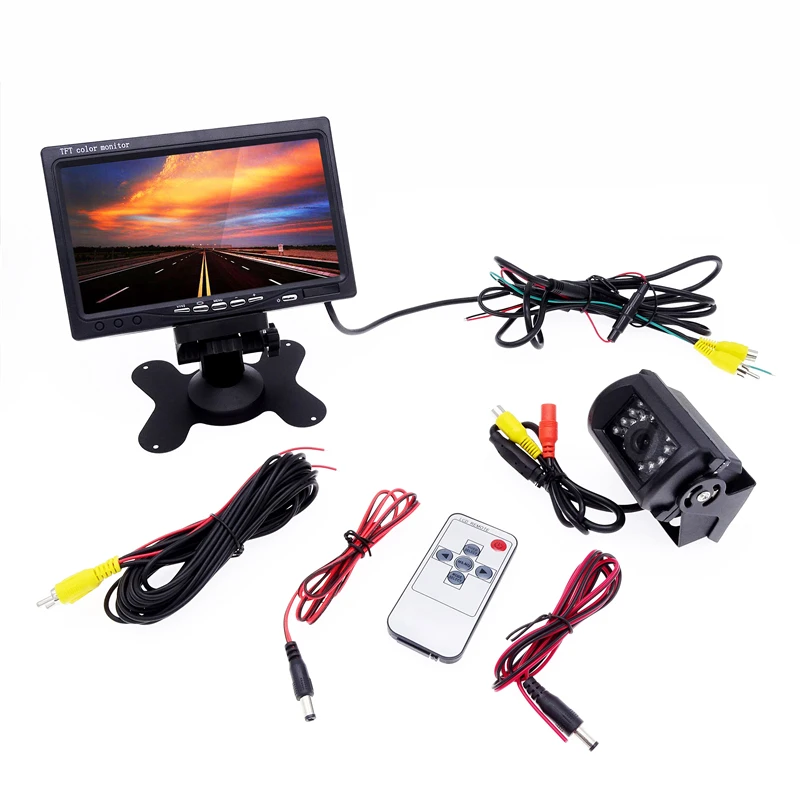 1 Набор 7 дюймов TFT ЖК дисплей Цвет монитор & 10 м провода Водонепроницаемый ночного