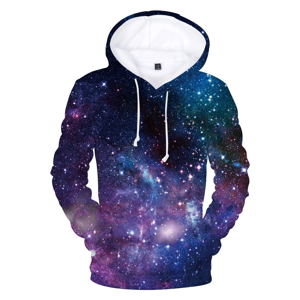 Худи с 3D принтом космическая галактика звездное небо для мужчин и женщин пуловер