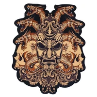 large personality punk dragon head skull 3d printing patches for sew on clothes biker motorcycle applique badge accessories
