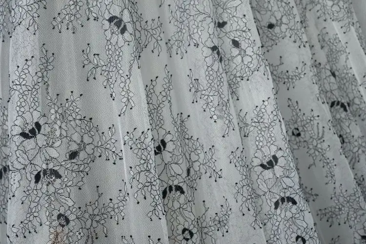 1 5 м в ширину и 3 длинная плотная сетчатая пряжа серый фон черный крючок цветок