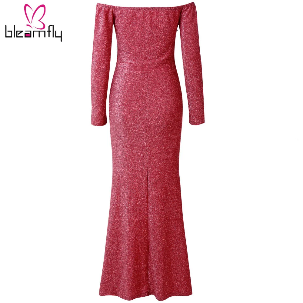 2019 женское осеннее элегантное платье с длинным рукавом Шикарное облегающее