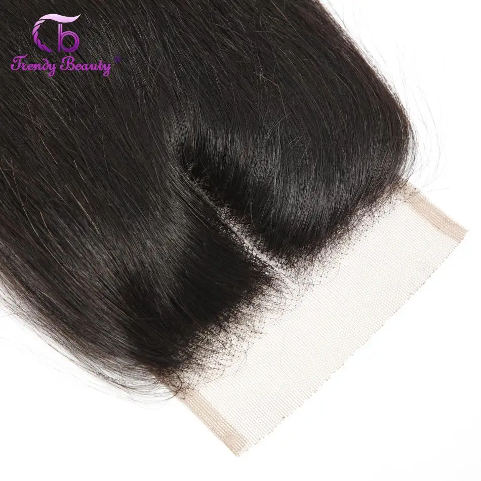 Индийские прямые волосы 3 пряди с 4x4 закрытием натуральные черные 100% человеческие