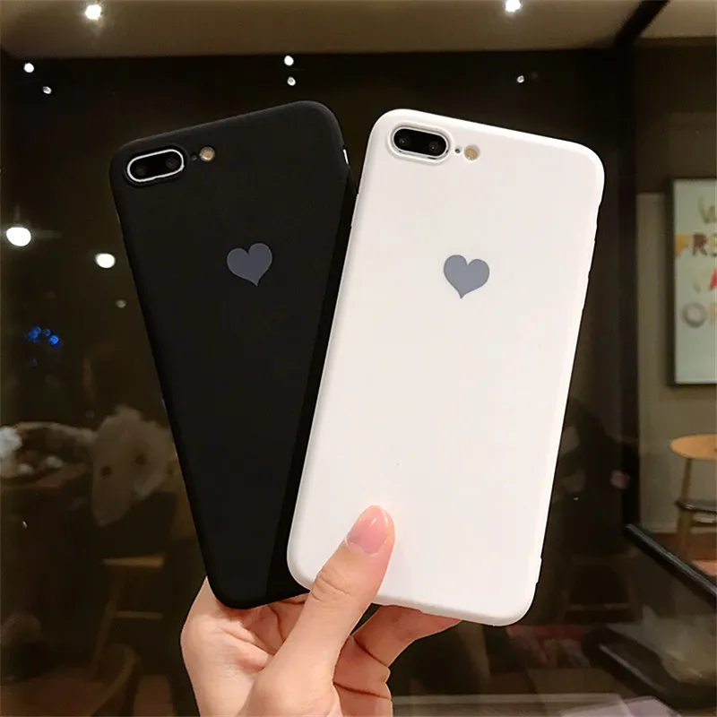

Модный матовый Силиконовый чехол с милыми сердечками для iPhone 7 8 plus 6 6s X XR XS MAX 11 Pro Max, мягкий чехол-накладка из ТПУ