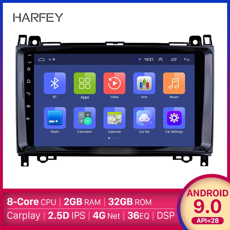 Автомагнитола Harfey с GPS Android 9 0 навигация для Mercedes Benz B W245 B150 B160 B170 B180 B200 B55 2004 2012
