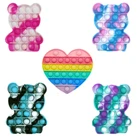 Игрушки-антистресс сенсорный медведь, радужные игрушки-антистресс, милые игрушки-антистресс, игрушки-антистресс для взрослых и детей