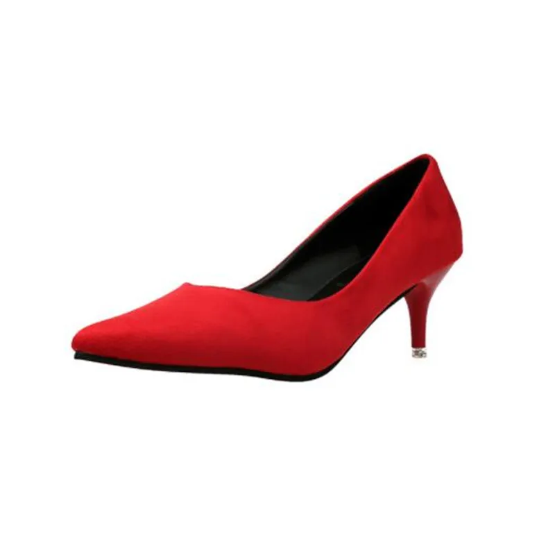 

Spring Autumn Women dress Shoes Basic Pumps Pointed Toe Med Heeled Shoes For Woman Shoes zapatos mujer