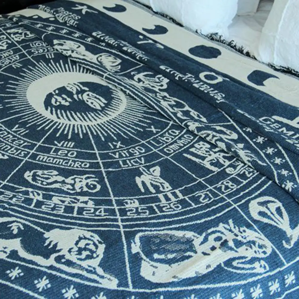 Многофункциональное повседневное этническое племенное богемное вязаное одеяло