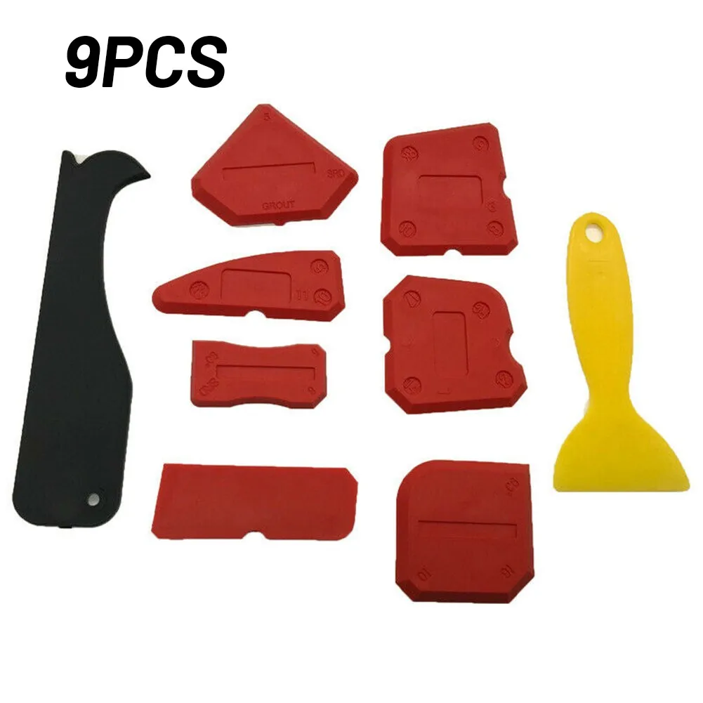 

9 Pcs Rubber Sheet Applicator Kits Profile Sealant Spreader Tile Tools