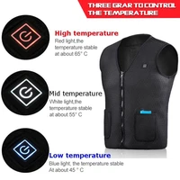 4xl men outdoor usb infrared heating vest jacket winter flexible electric thermal cloth waistcoat women fishing hiking plus size