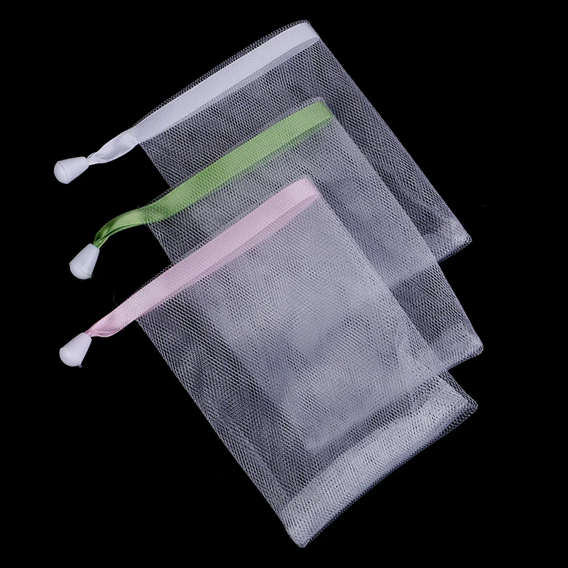 

5Pcs/lot New Hanging Nylon Soap Mesh Bag Mesh Net For Foaming Cleaning Bath Soap Net Bathe Cleaning Gloves