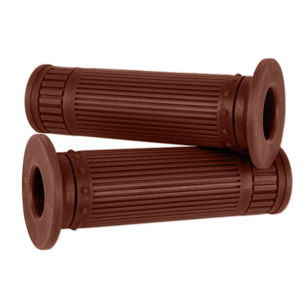Light Brown 1 пара замена 1 ''25 мм мотоциклетные ручки, противоскользящие накладки на руль мягкие резиновые наконечники для рук резиновые мотоциклетные ручки - Цвет: Light Brown