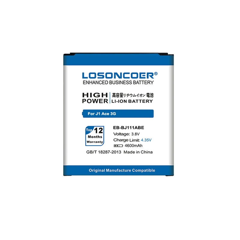 LOSONCOER 4600mAh EB-BJ111ABE Battery For Samsung Galaxy J1 J Ace J110 SM-J110F J110H J110F J110FM | Мобильные телефоны и