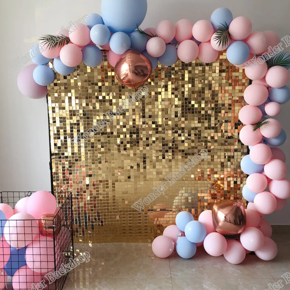 

Glitter Sequins Pink Net Red Background Wallpaper Stereo Bar Box Live Room Mosaic Wallpaper Halloween Party Supplies Decoration