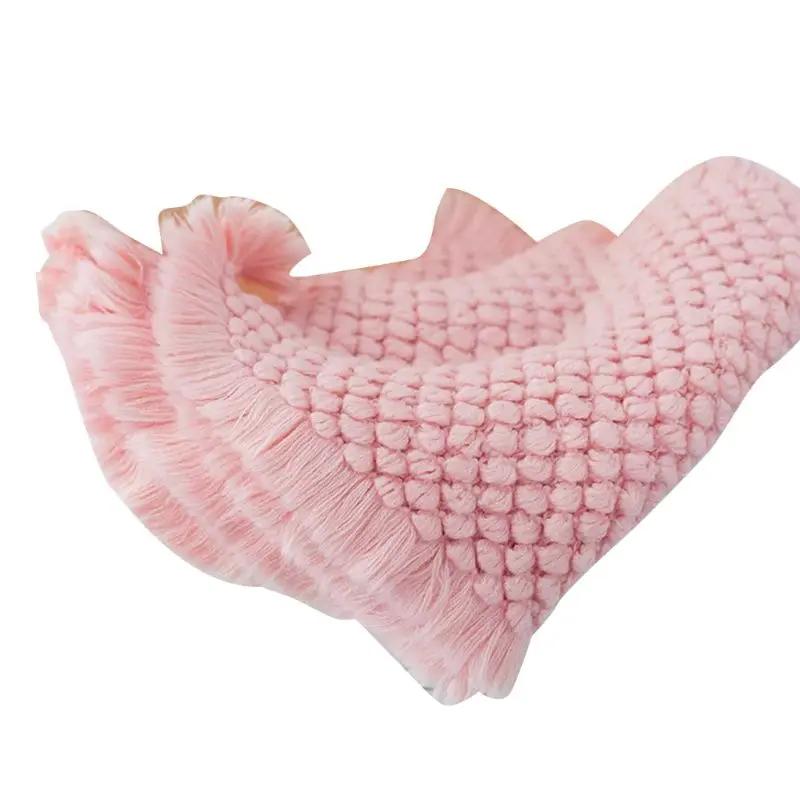 

Cotton Wool Crochet Baby Blanket Infant Photography Props Shooting Basket Filler 23GD