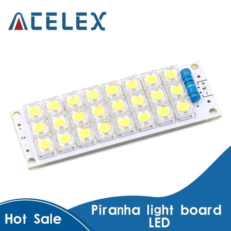 

White Piranha LED Board 24 LEDs Light Panel USB Lamp Energy Saving LED Panel Super Bright 12V