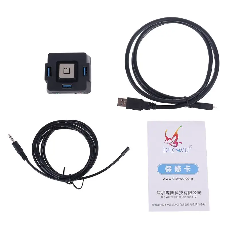 Многофункциональный настольный ПК переключатель 3 порта USB 0 аудио микрофон