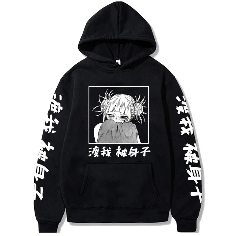 

Kawaii Japanese Anime My Hero Academia Hoodies Men Funny Cartoon Himiko Toga Graphic Harajuku pullover Tops
