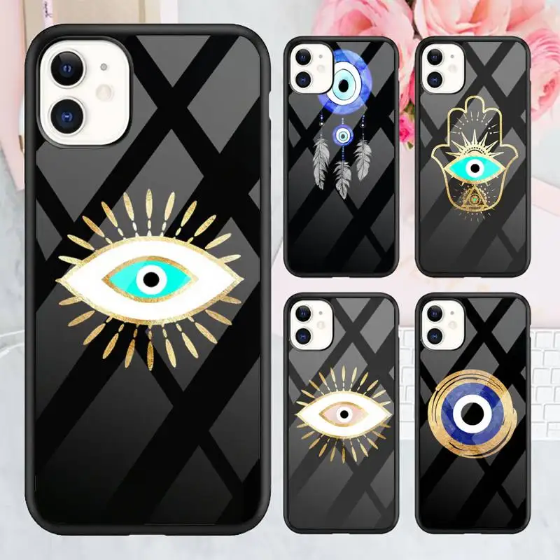 

Evil Eye Illustrations Phone Case TPU+PC For iPhone X XR XS 11 12 mini Pro MAX 7 8 Plus