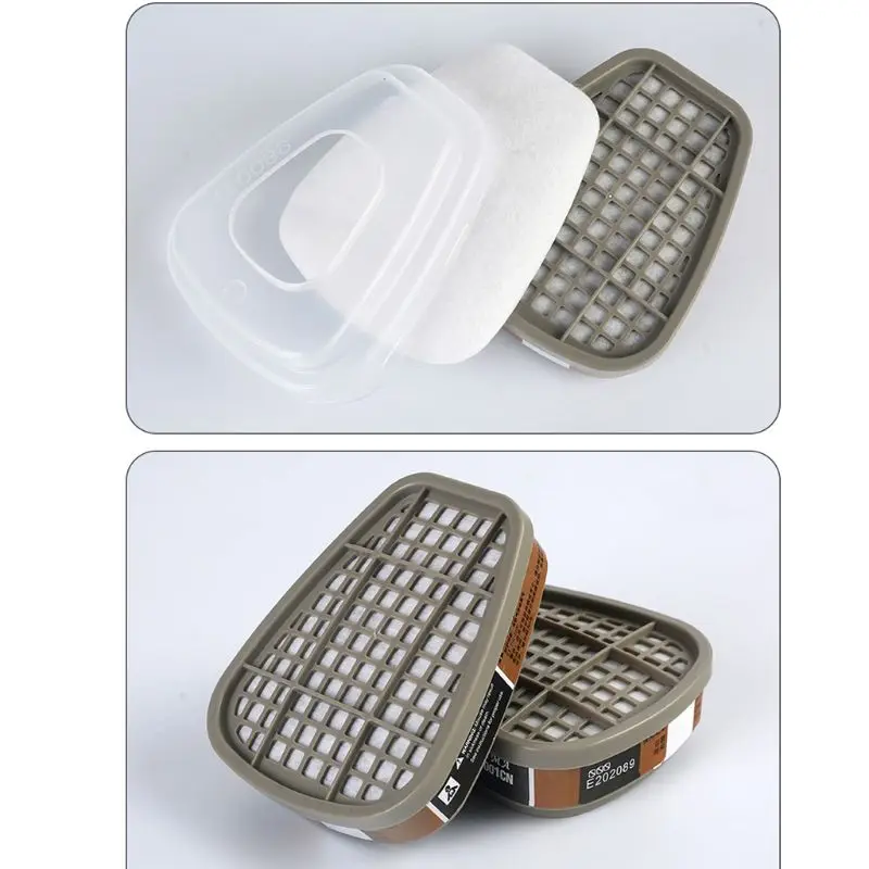 

Face recyclable Respirator Set Facepiece Defense Spray Painting Protective Cover