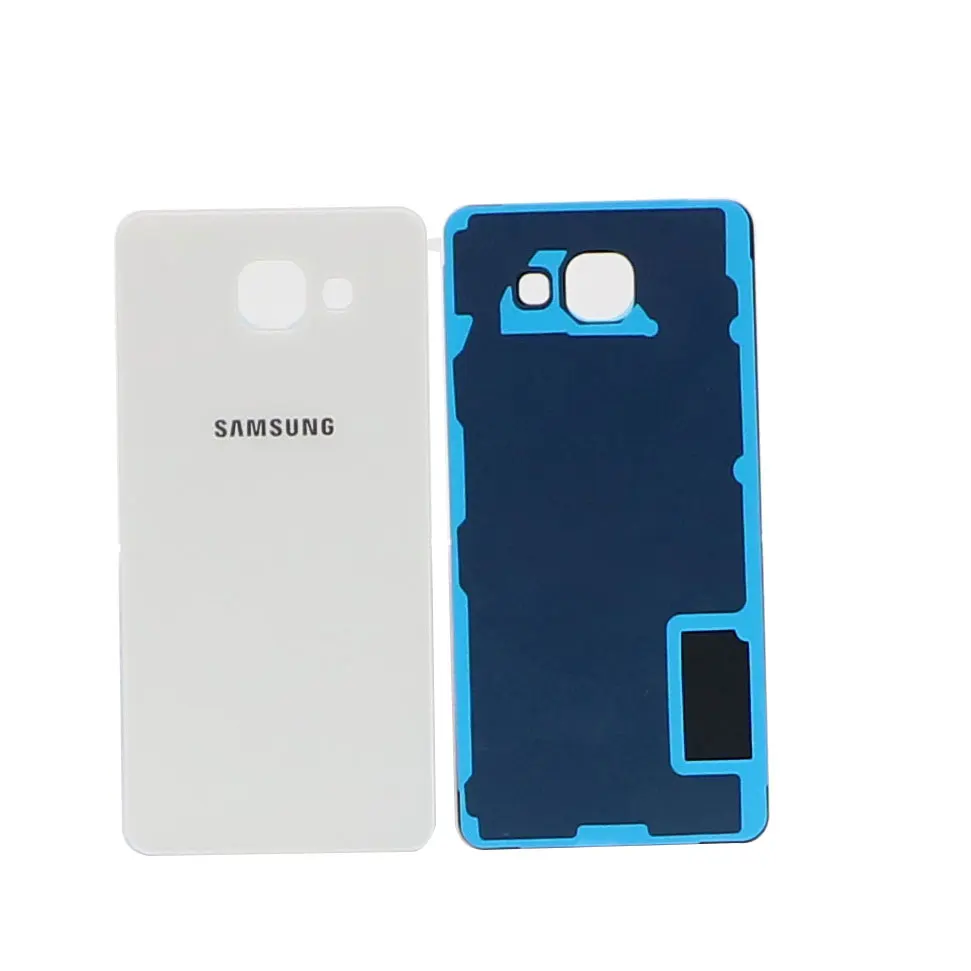 Для samsung Galaxy A5 A510F A510M A510FD A5100 A510Y чехол на заднюю панель со стеклянным корпусом для замены задней двери A510 - Цвет: Белый