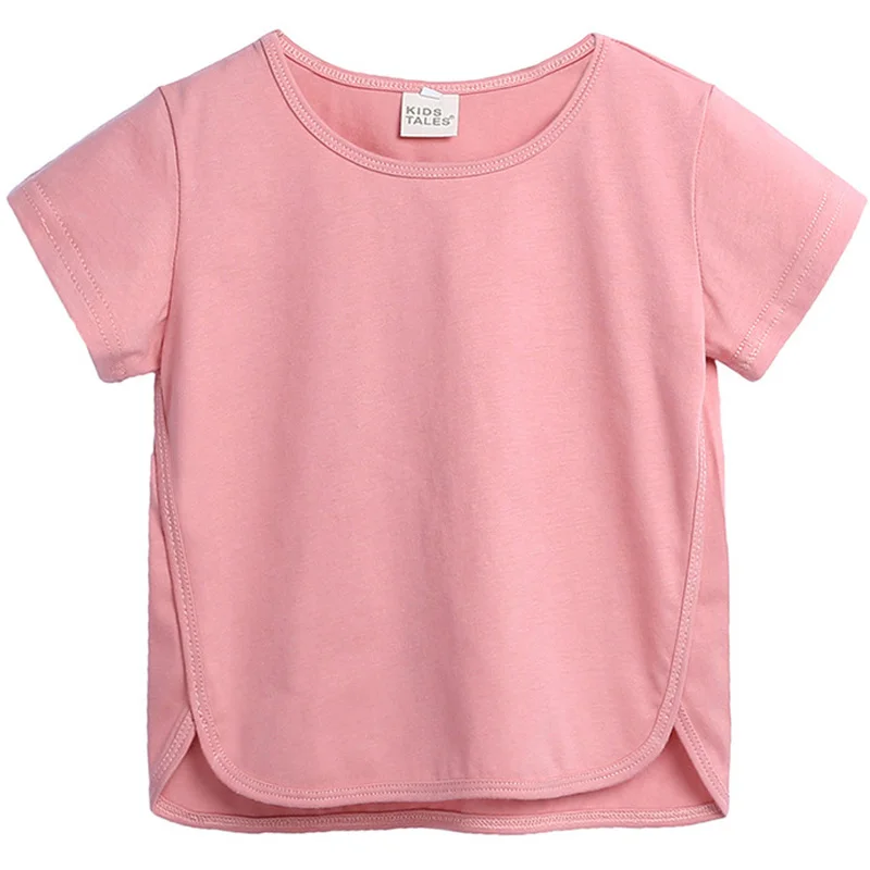 Летние футболки для мальчиков хлопковая Детская рубашка цветные топы Макарон