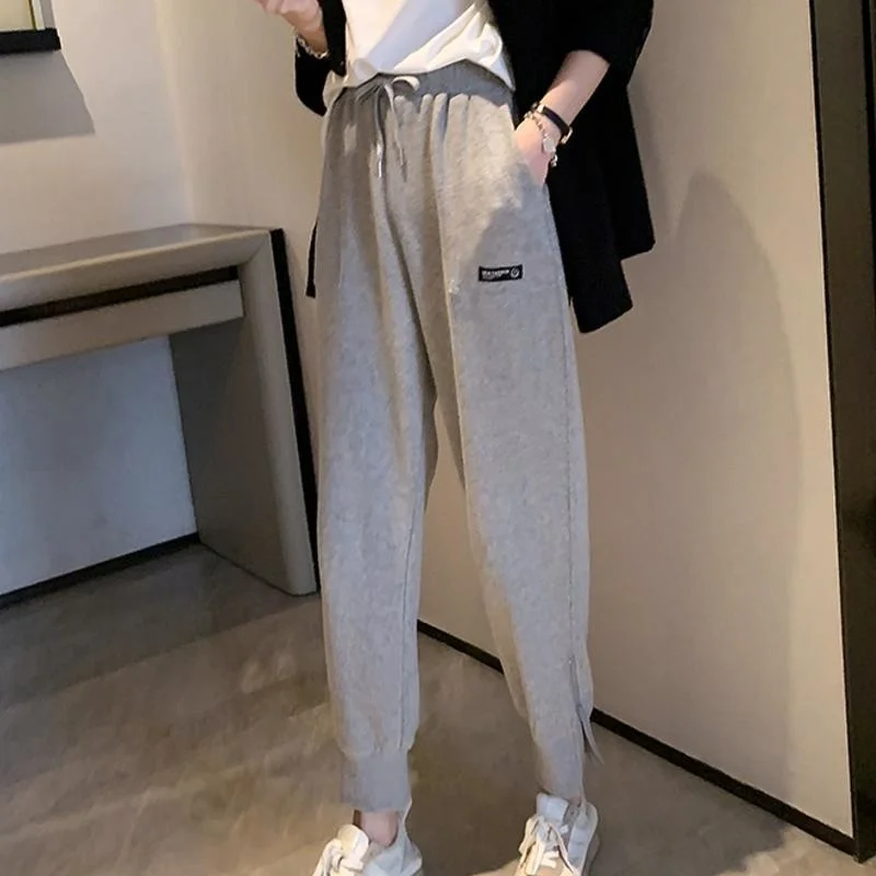 Спортивные брюки с завязкой на щиколотке женские весенне-осенние тонкие