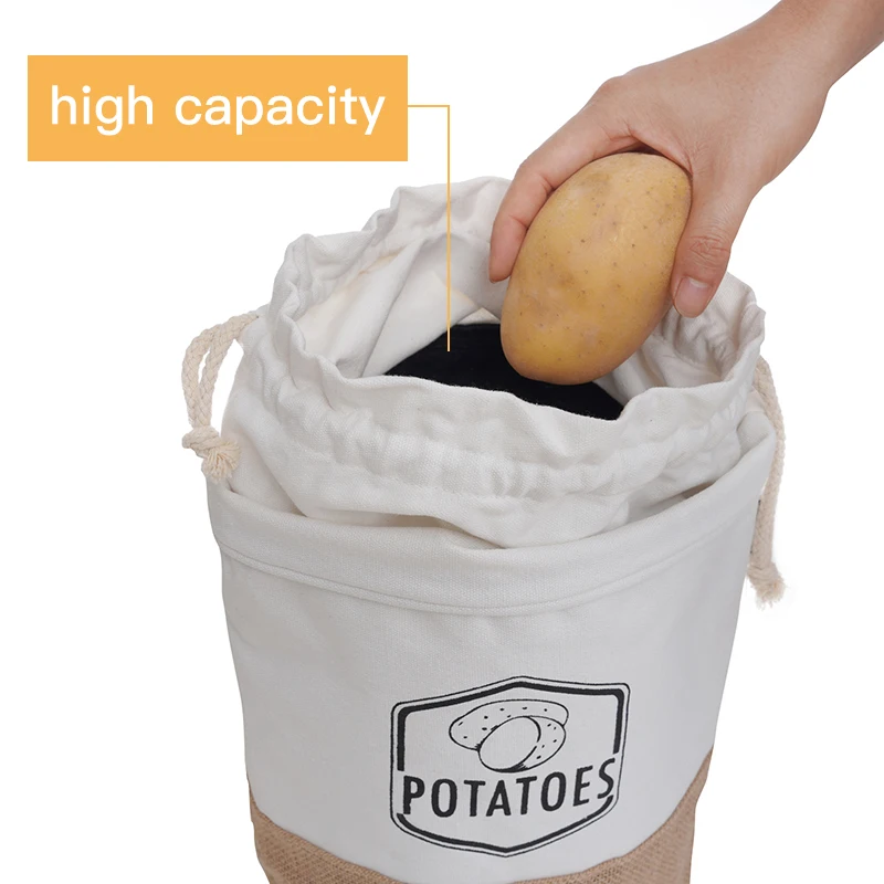 3 шт. хлопковые пакеты для хранения картофеля лука чеснока | Дом и сад