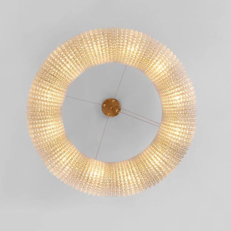 

Manggic lighting Luxury Crystal Living Room Chandelier Ring LED Modern hotel Engineering Decorative Light Nordic Simple Lamp