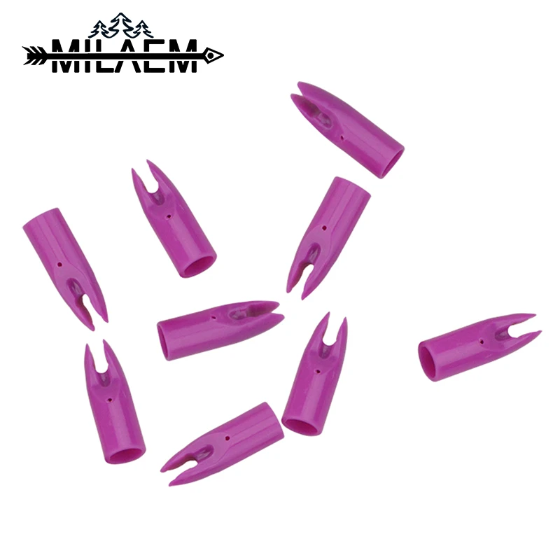 

100 Pcs Archery Outer Arrow Nock Plastic Arrow Tail for 6.8-6.9 mm Arrow Shaft DIY Bow and Arrow Shooting Hunting Accessories