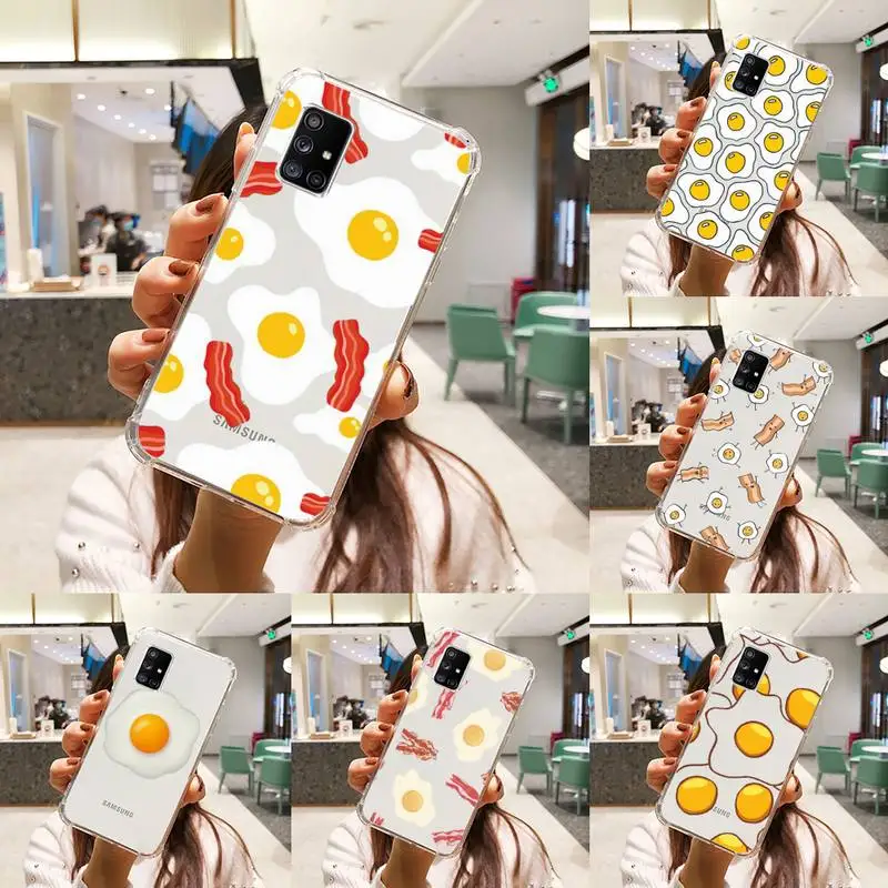 

Funny Egg Styles Phone Case Transparent For Samsung A51 A50 A71 A70 A81 M60S Note S21 S 20 10 9 8 11 E Plus Ultra
