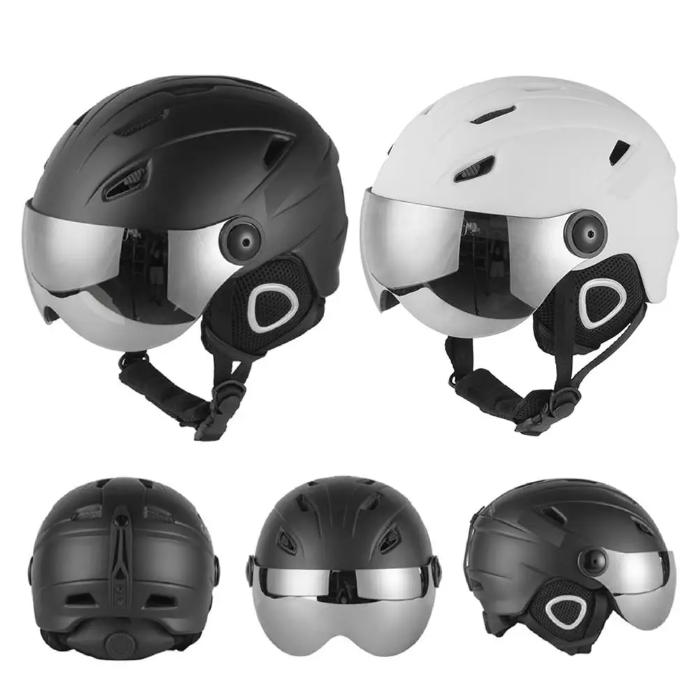 Зимний горнолыжный шлем защитный колпачок очки для катания на сноуборде маска