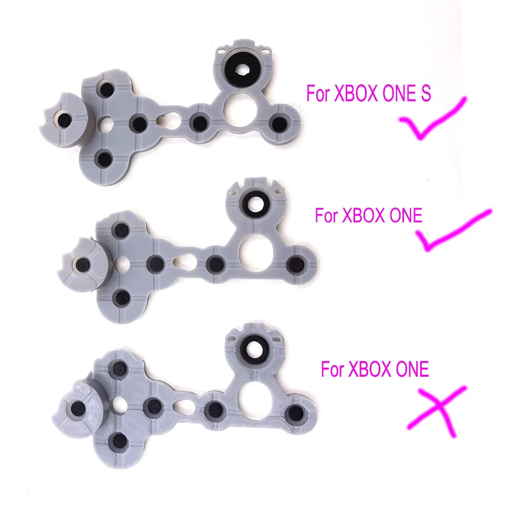 Серый кремниевый проводящий резиновый кнопка для Xbox One S контроллер D Pad|buttons