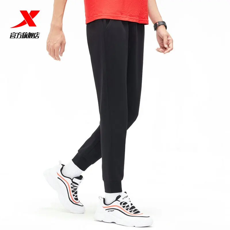 Спортивные трикотажные брюки Xtep мужские модные весенние облегающие прямые штаны