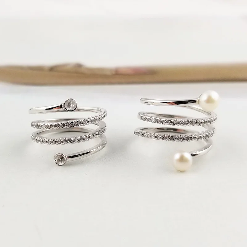 

S925 Ring female ins fashion simple cold wind Japan and South Korea trend pearl ring ring silver jewelry