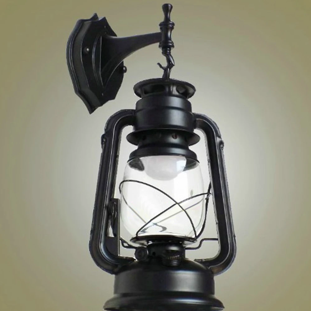 Классический керосиновый настенный ретро светильник E27 портативный для дома