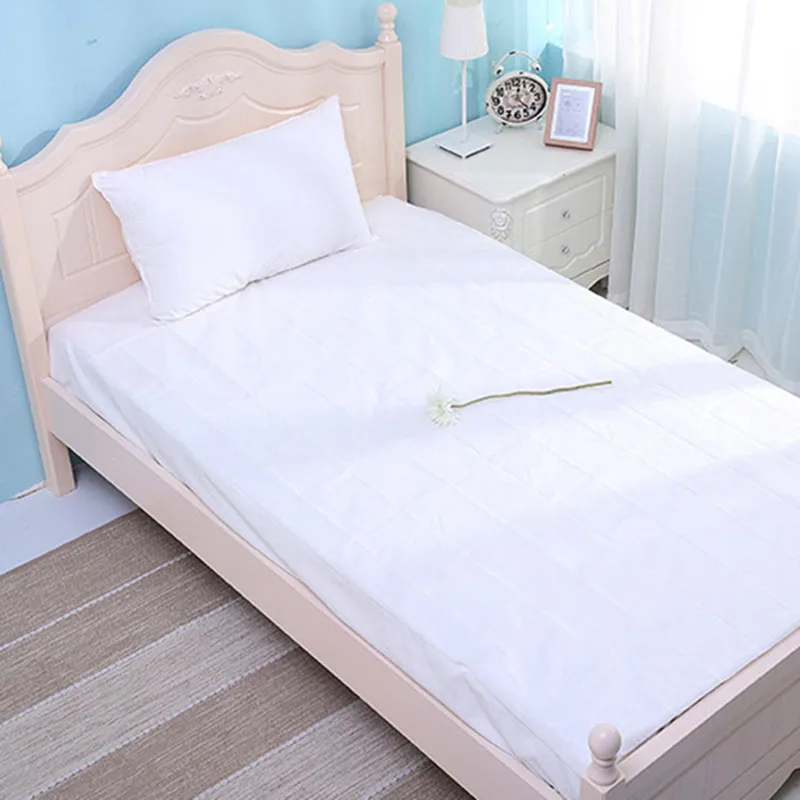 White Disposable Anti-dirty Bed Sheets Portable Travel Hotel on Business Bedsheet Waterproof Flat Sheet Cover 200*180cm | Дом и сад