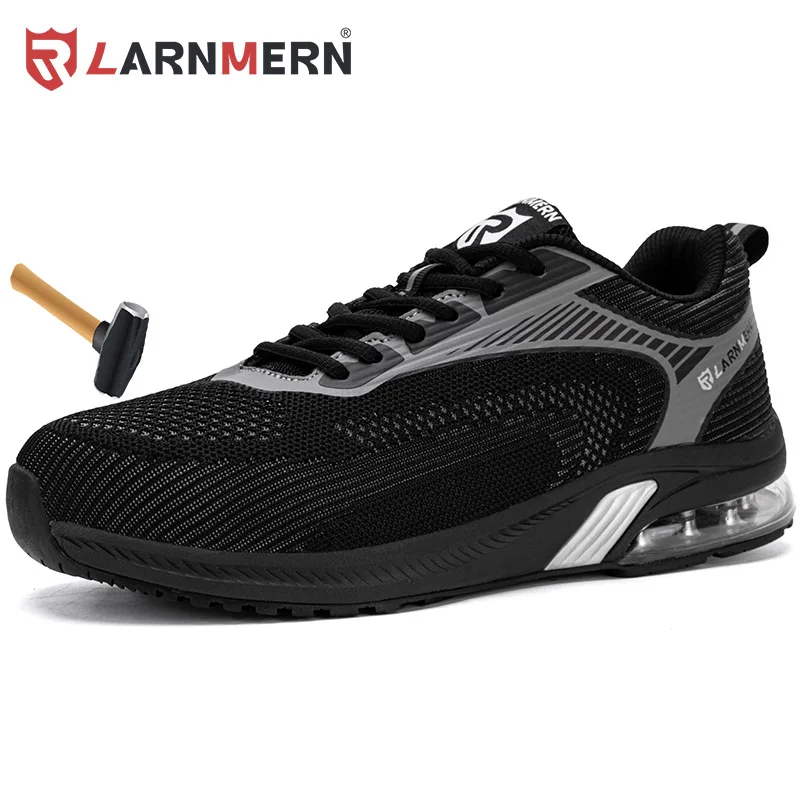 

Larnmern Safety Shoes Men Slip On Composite Waterproof Winter Steel Toe Shoes Men Lightweight Shock Absorbing Work Safety Shoes